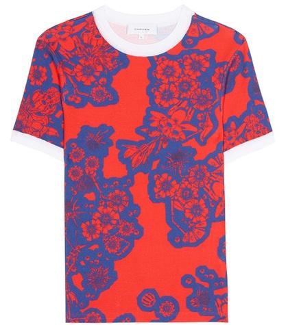 Carven Floral-printed Cotton Top