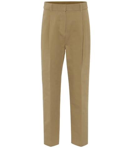 See By Chlo High-rise Cotton Straight Pants