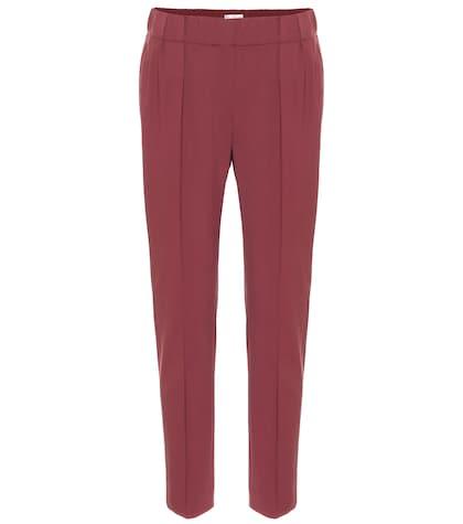 Brunello Cucinelli Stretch Wool Cropped Pants