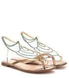 Gianvito Rossi Crystal Jewelry Leather Sandals