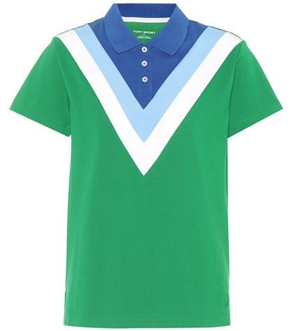Saint Laurent Chevron Piqué Polo Shirt