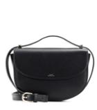 A.p.c. Lizz Noir Leather Shoulder Bag