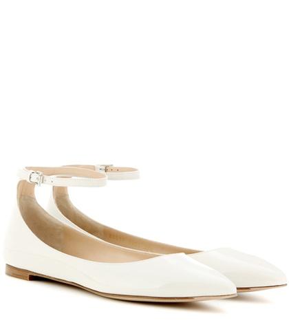 Aquazzura Gia Patent Leather Ballerinas