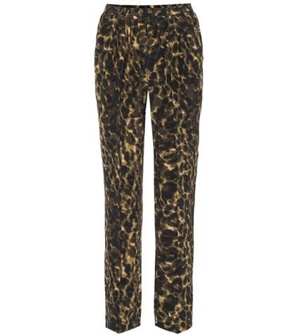 Malone Souliers Leopard-printed Silk Pants