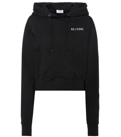 Valentino Hard Crop Cotton Hoodie