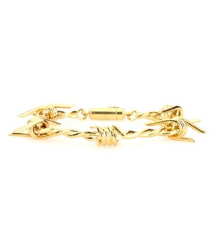 Natasha Zinko Barbed Wire 18kt Silver Bracelet With Diamonds