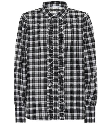 Ganni Seersucker Check Shirt