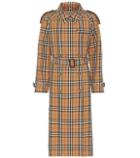 Three Graces London Checked Cotton Trench Coat