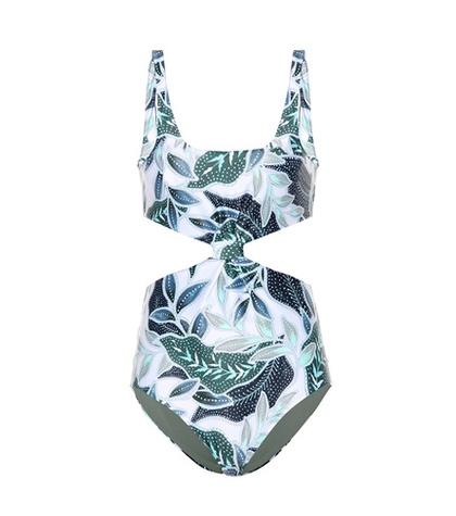 Dolce & Gabbana Knot Front Cutout Printed Swimsuit