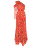 Prada Paisley Silk Chiffon Gown