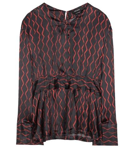 Kenzo Siasi Printed Silk-satin Blouse