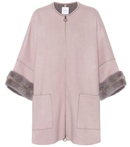 Agnona Mink Fur-trimmed Cashmere Coat