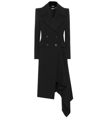 Alexander Mcqueen Asymmetric Wool And Cashmere Coat