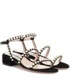 Burberry Pierette Embellished Suede Sandals