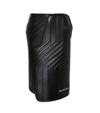 Balenciaga Embossed Leather Skirt