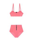 Lisa Marie Fernandez Genevieve High-waisted Seersucker Bikini