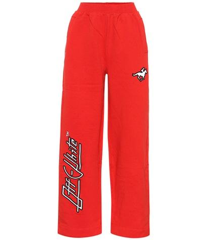 Off-white Cotton Wide-leg Pants