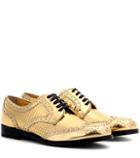 Dolce & Gabbana Metallic Leather Derby Shoes