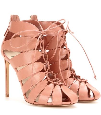 Alexander Mcqueen Cut-out Leather Ankle Boots