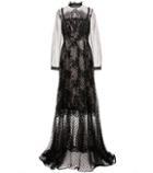 Charlotte Olympia Petula Polka-dot Tulle And Lace Gown
