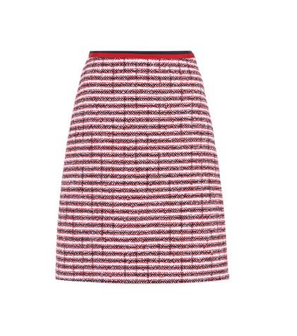 Gucci Striped Cotton And Wool-blend Skirt