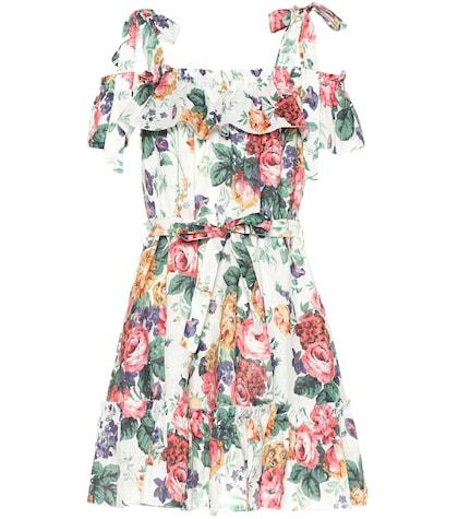 Zimmermann Allia Floral Linen Minidress