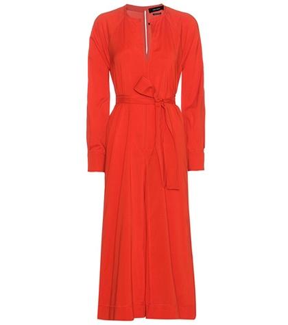 Isabel Marant Dayna Silk And Virgin Wool-blend Dress