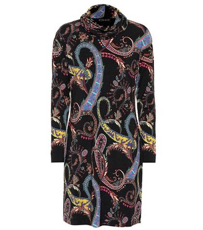 Etro Wool-blend Printed Minidress