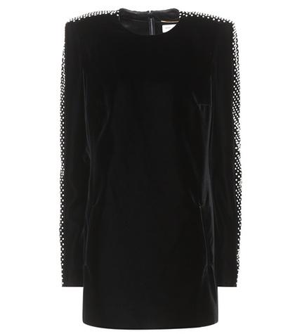 Simone Rocha Embellished Velvet Minidress
