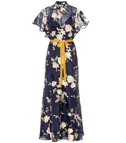 Erdem Celestina Embroidered Silk Dress