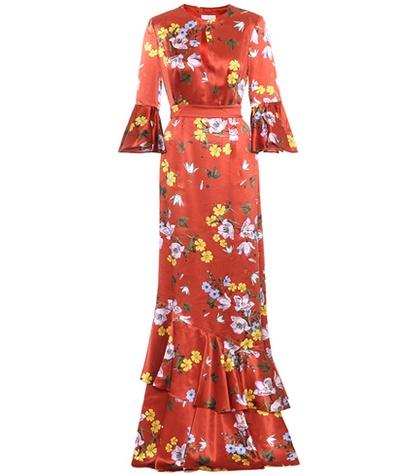 Erdem Venice Floral-printed Silk Dress
