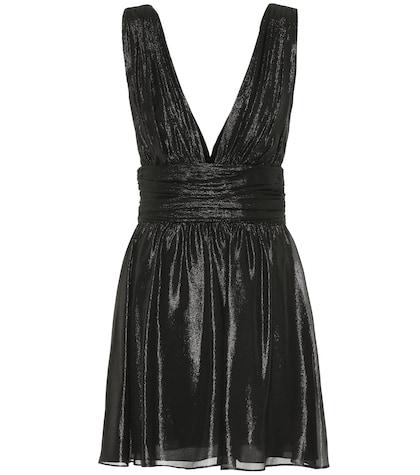 Salvatore Ferragamo Metallic Silk-blend Minidress