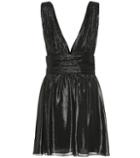Salvatore Ferragamo Metallic Silk-blend Minidress