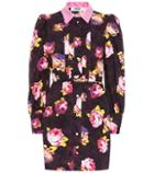 Msgm Rose Cotton Shirt Dress