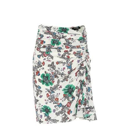 Isabel Marant Stretch Silk Printed Skirt