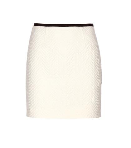 Victoria Victoria Beckham Cotton And Wool Miniskirt