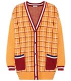 Miu Miu Oversized Checked Wool Cardigan
