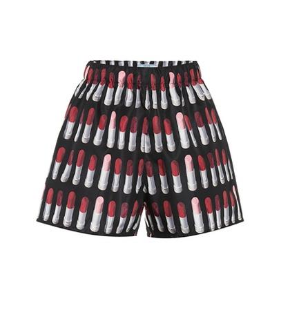 Prada Lipstick Technical Fabric Shorts