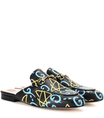 Gucci Guccighost Princetown Leather Slippers
