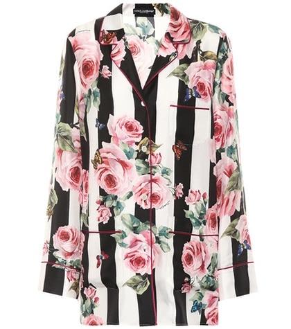Dolce & Gabbana Printed Silk Pyjama Shirt