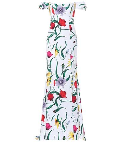 Carolina Herrera Floral Cotton-blend Gown