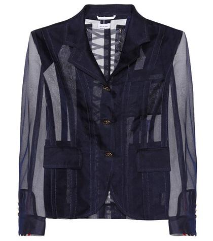 Magda Butrym Lace-up Tulle Blazer