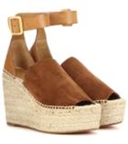 Sonia Rykiel Suede And Leather Wedge Espadrilles