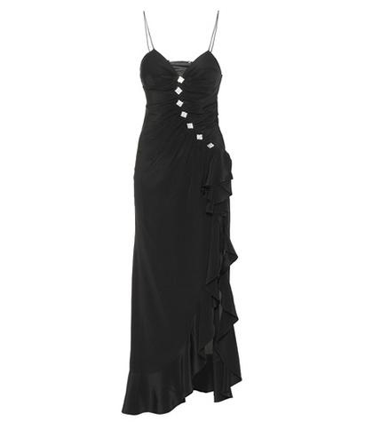 Alessandra Rich Embellished Silk Dress