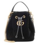 Aquazzura Gg Marmont Velvet Bucket Bag