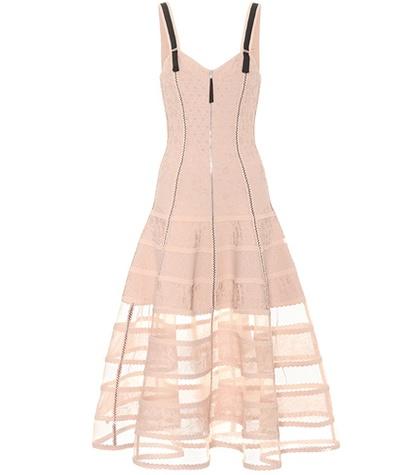 Alexander Mcqueen Jacquard Knit Midi Dress