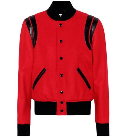 Saint Laurent Classic Teddy Wool Bomber Jacket