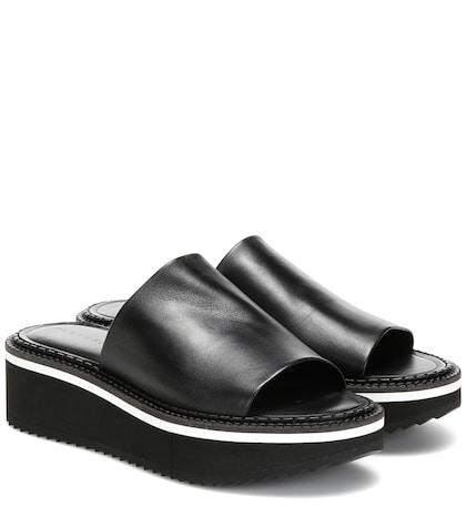 Clergerie Fast Leather Platform Sandals