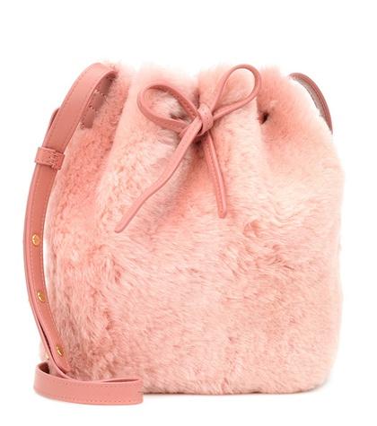 Mansur Gavriel Mini Bucket Shearling Shoulder Bag
