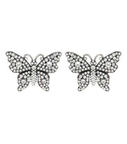 Gucci Crystal Butterfly Earrings